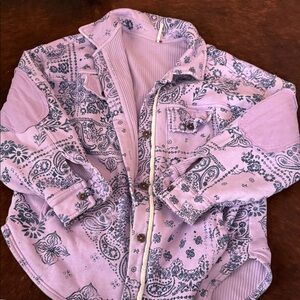 Free People Ruby Jacket West Coast in Lilac OVERSIZED
